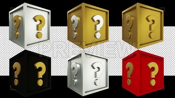 Question Mark 3D Cubes Pack Stock Motion Graphics
