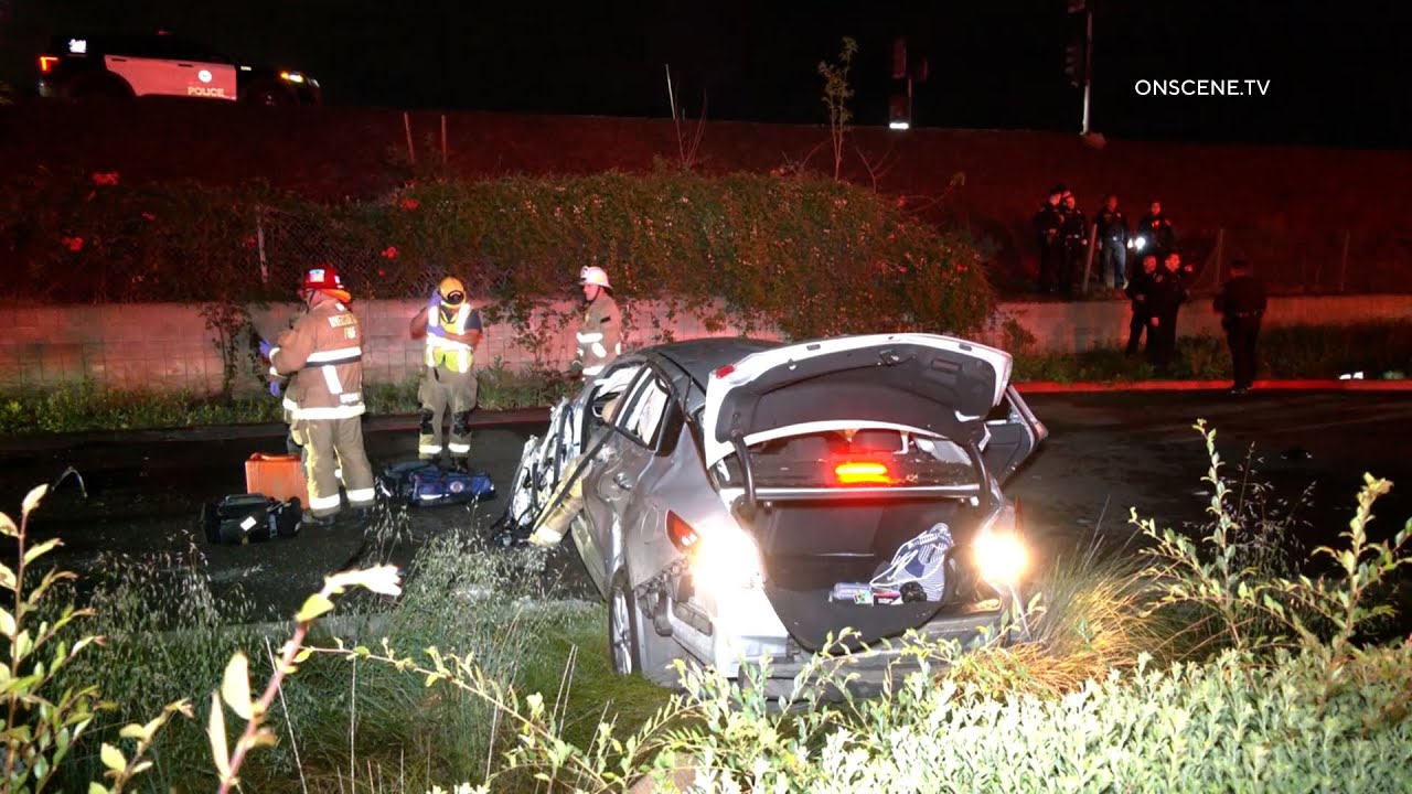 Two Teenagers Ejected in Stolen Vehicle Pursuit Crash - YouTube