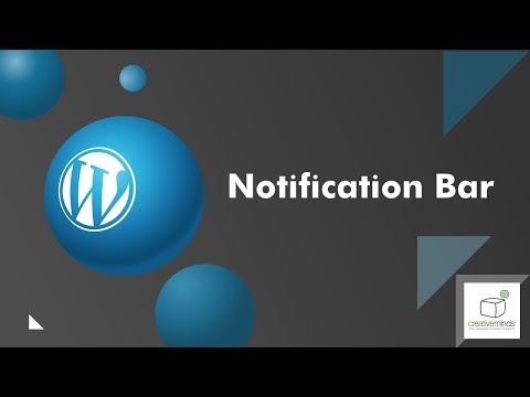 Easily add a Notification Bar to your WordPress Site