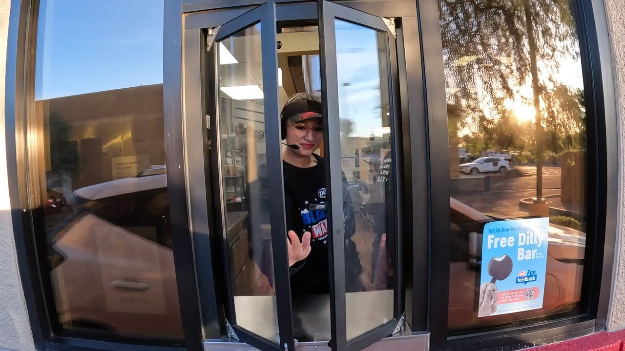 Dairy Queen Drive Thru, 2 for $5 Strawberry Sundae & Chili Dog, 5936 E McKellips Rd, Mesa, AZ, NGH