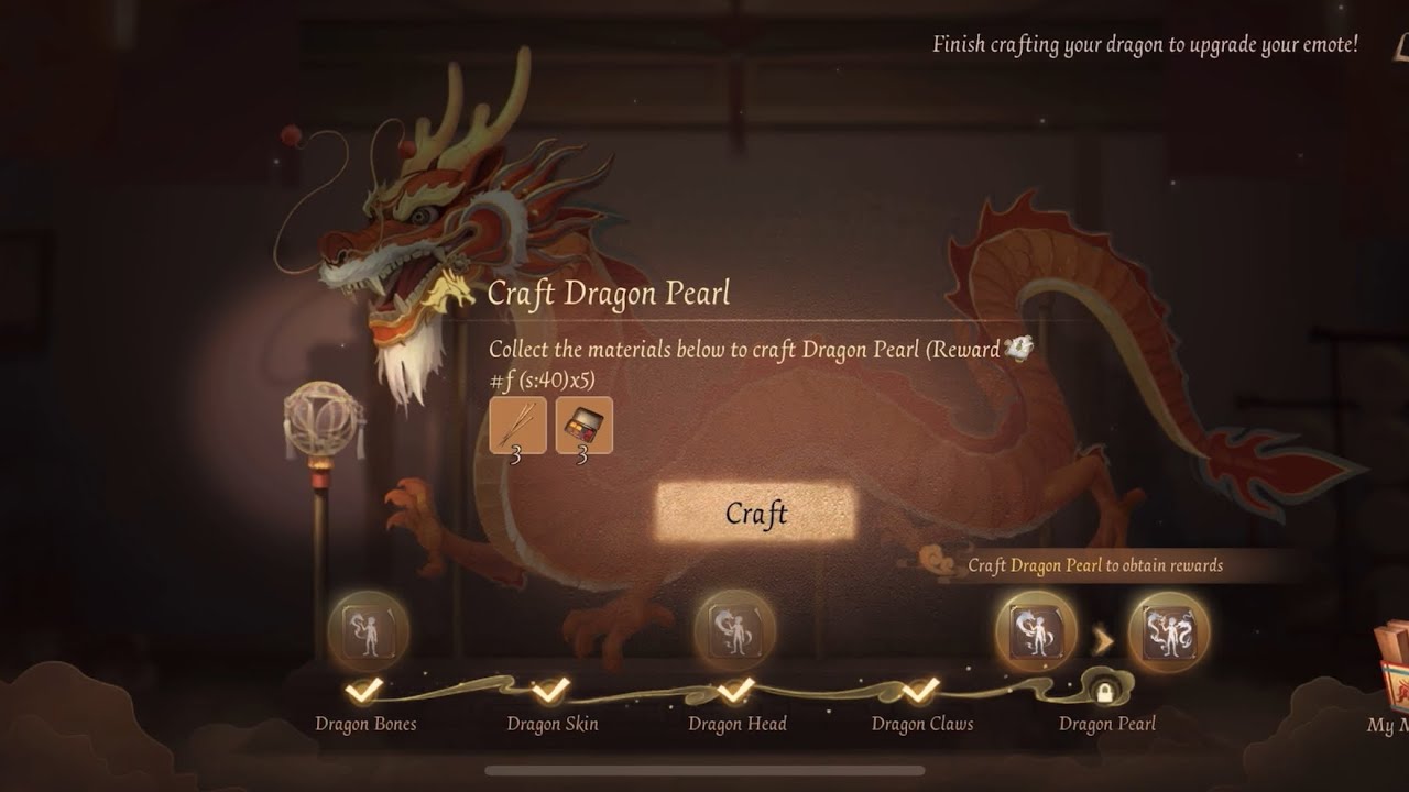 Crafting Dragon Pearl (for Emote Upgrade) - Identity V Spring Festival ...
