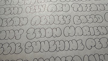 FIND YOUR NAME HERE! How to draw names in bubble letters