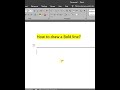How to draw bold line in ms word #word #keyword #shorts