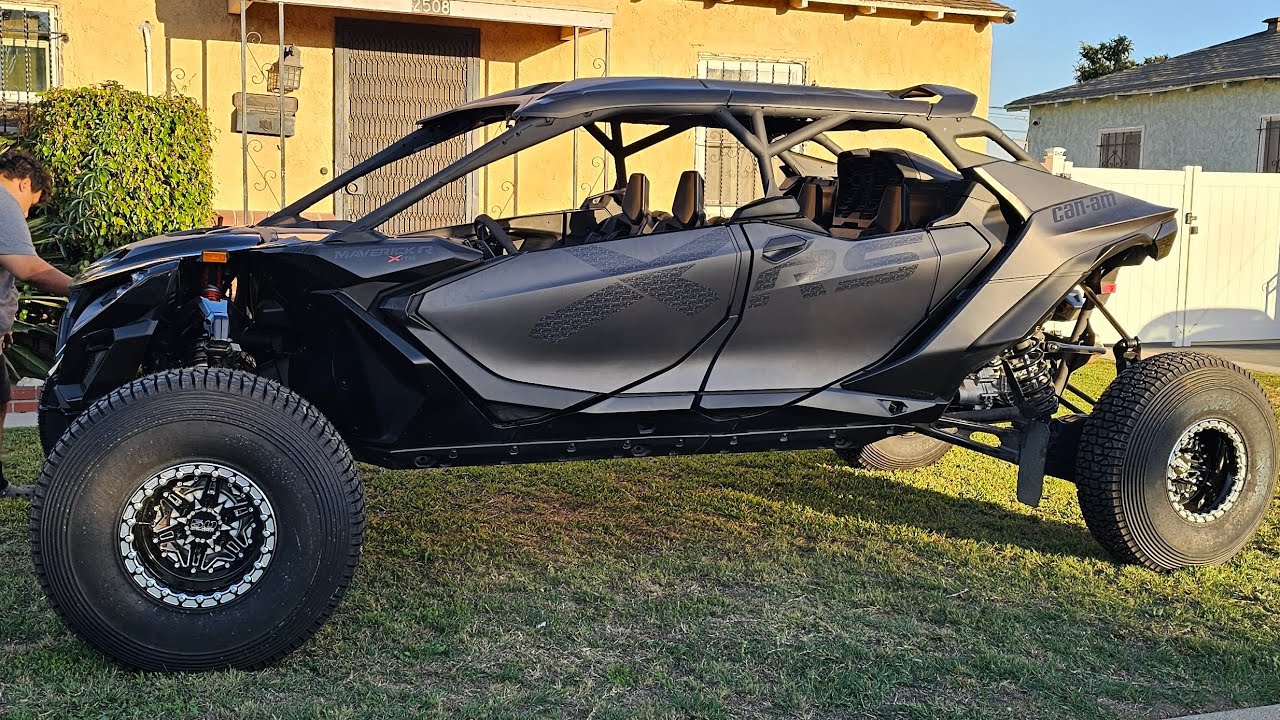 Fatboy put on the new 50 caliber racing 3 piece wheel on the maverick r ...