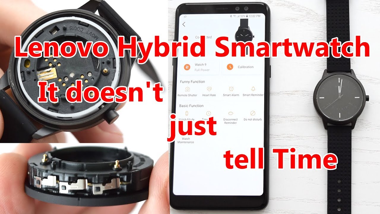 Lenovo Hybrid Smartwatch Review Disassembly and Battery Replacement - YouTube