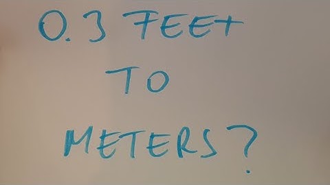 0.3 feet to meters?