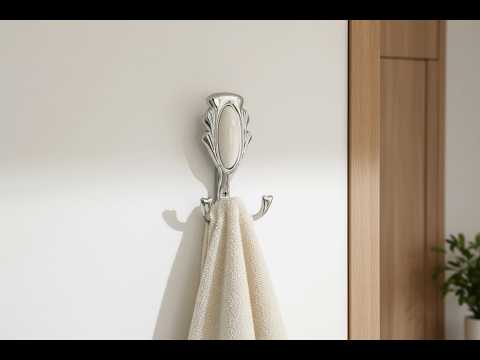 Гачок настінний Ephesus з вставкою сучасна класика ET-2004-Chrome хром, видео 1