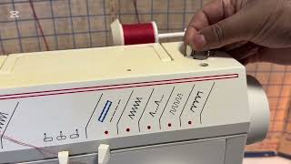 Singer 5805c threading and winding the bobbin.