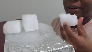 REQUESTED VIDEO● SLICED POWDERY CUBES●SHAVED ICE BLOCKS●THIN ICE ●ASMR ICE EATING●CRUNCHY●NO TALKING