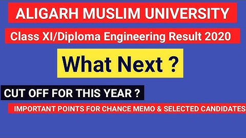 AMU Entrance Result 2020|AMU Class 11/Diploma Engineering Result 2020