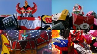 Power Rangers All Megazord First Battle (Mighty Morphin - Dino Fury