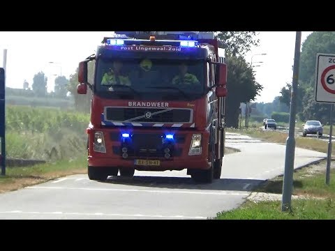 Brandweer Lingewaal onderweg naar diverse meldingen