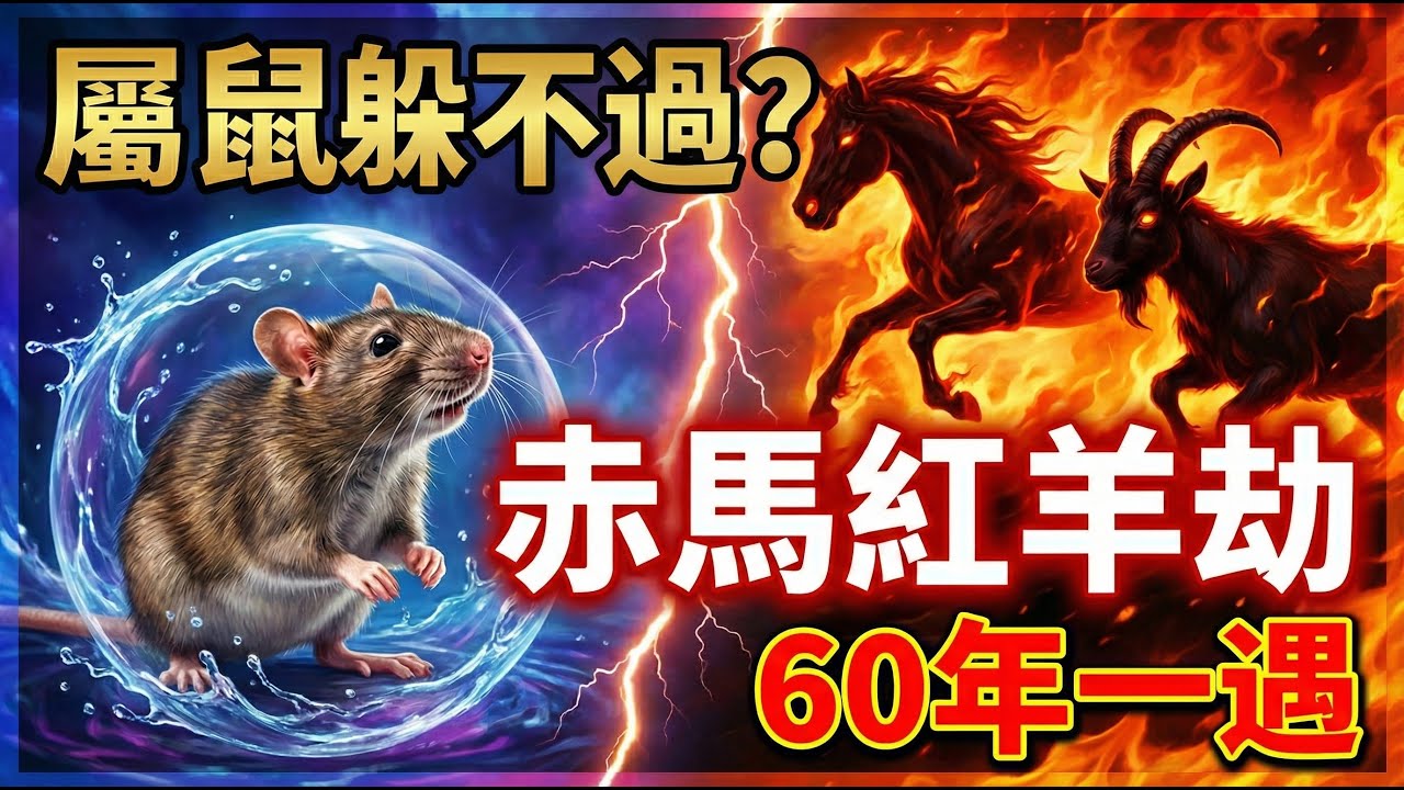 生肖鼠注意！2026-2027赤馬紅羊劫：60年一遇的千年詛咒，是命定大劫？生肖鼠躲不過？真相竟然是.....#屬鼠 #生肖鼠2026運勢 #生肖鼠2027運勢 #赤馬紅羊劫 #生肖鼠運勢 #属鼠运势