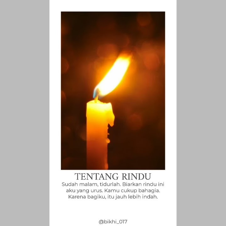 Literasi 30 detik - Tentang Rindu