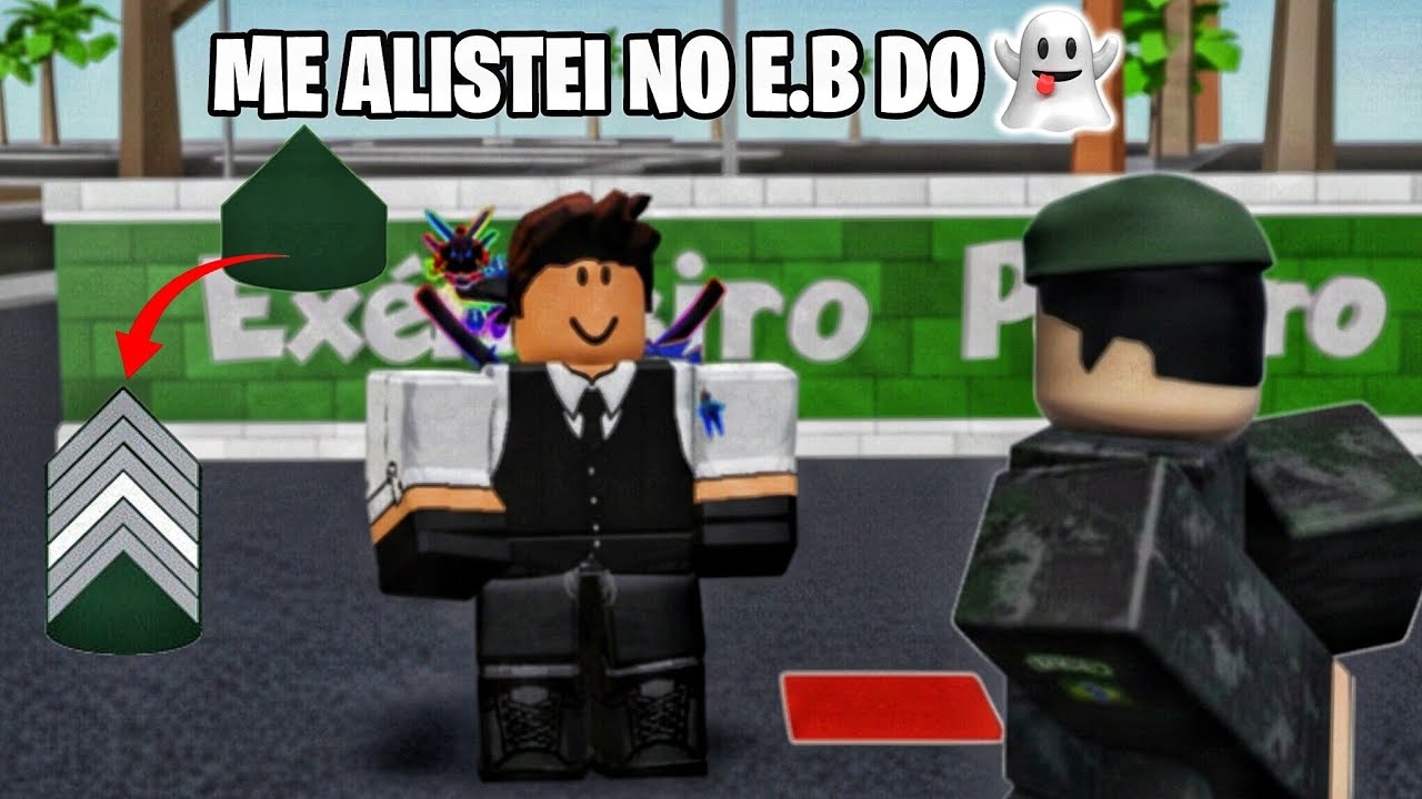 Me ALISTEI e fiz TREINAMENTO FÍSICO para SOLDADO no Exército Brasileiro - E.B do FANTASMA👻 [ROBLOX]
