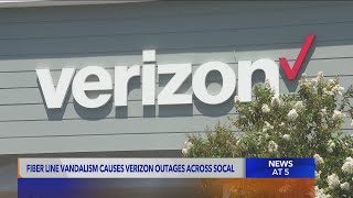 Fiber line vandalism causes Verizon outages across Southern California