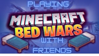 playing bedwars with friends in blocksmc server
