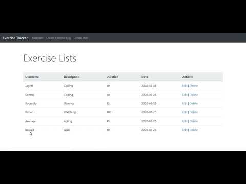 MERN - Exercise Tracker - YouTube