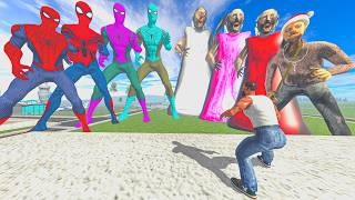 Franklin Save His Spiderman Team From Granny Team - INDIAN BIKE DRIVING 3D screenshot 2