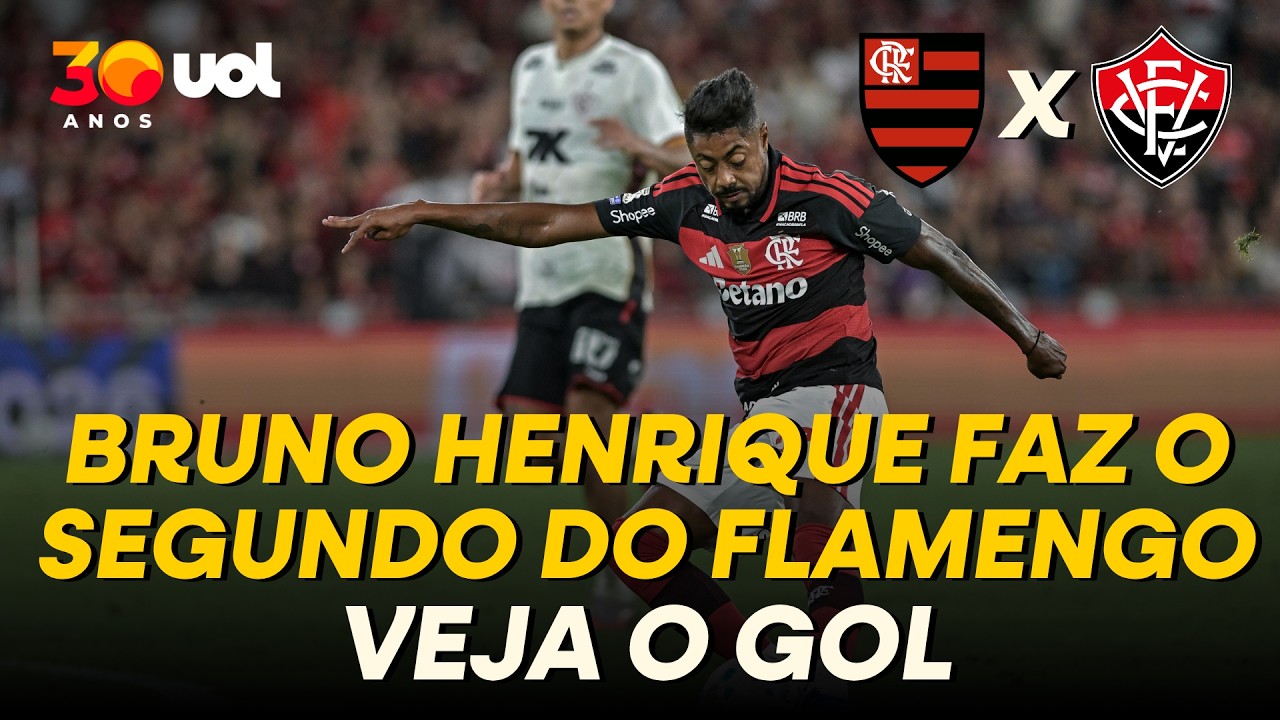 FLAMENGO MARCA O SEGUNDO GOL CONTRA O VITÓRIA EM BELA JOGADA DE BRUNO HENRIQUE NO MARACANÃ