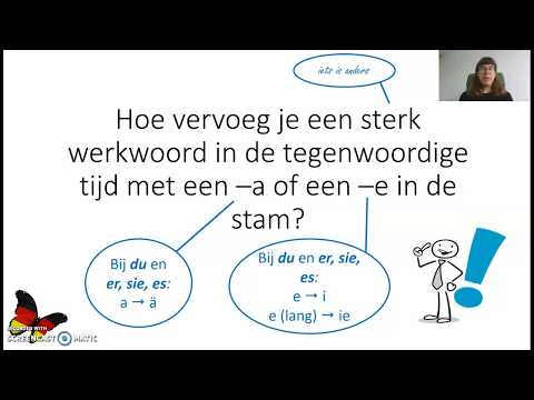 Sterke werkwoorden met een -a of -e in de stam