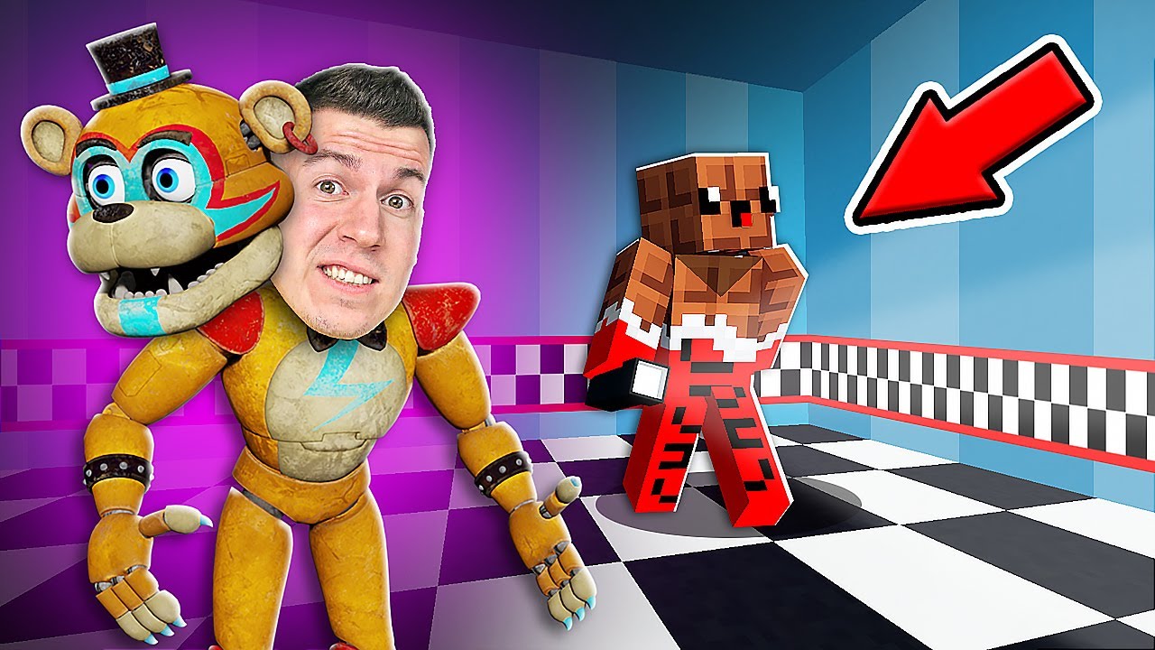 😱 я Очень *СЕКРЕТНО* превратился в Аниматроника Глэмрок Фредди и НАПУГАЛ нубика в Майнкрафт !