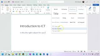 Styles - How to create and modify styles in Microsoft Word