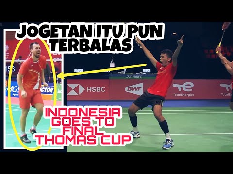 JOGETAN ITU PUN TERBALASKAN Celebration Badminton Indonesia goes to Final Thomas Cup #shorts