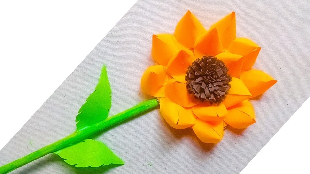 How to make paper sunflower ||