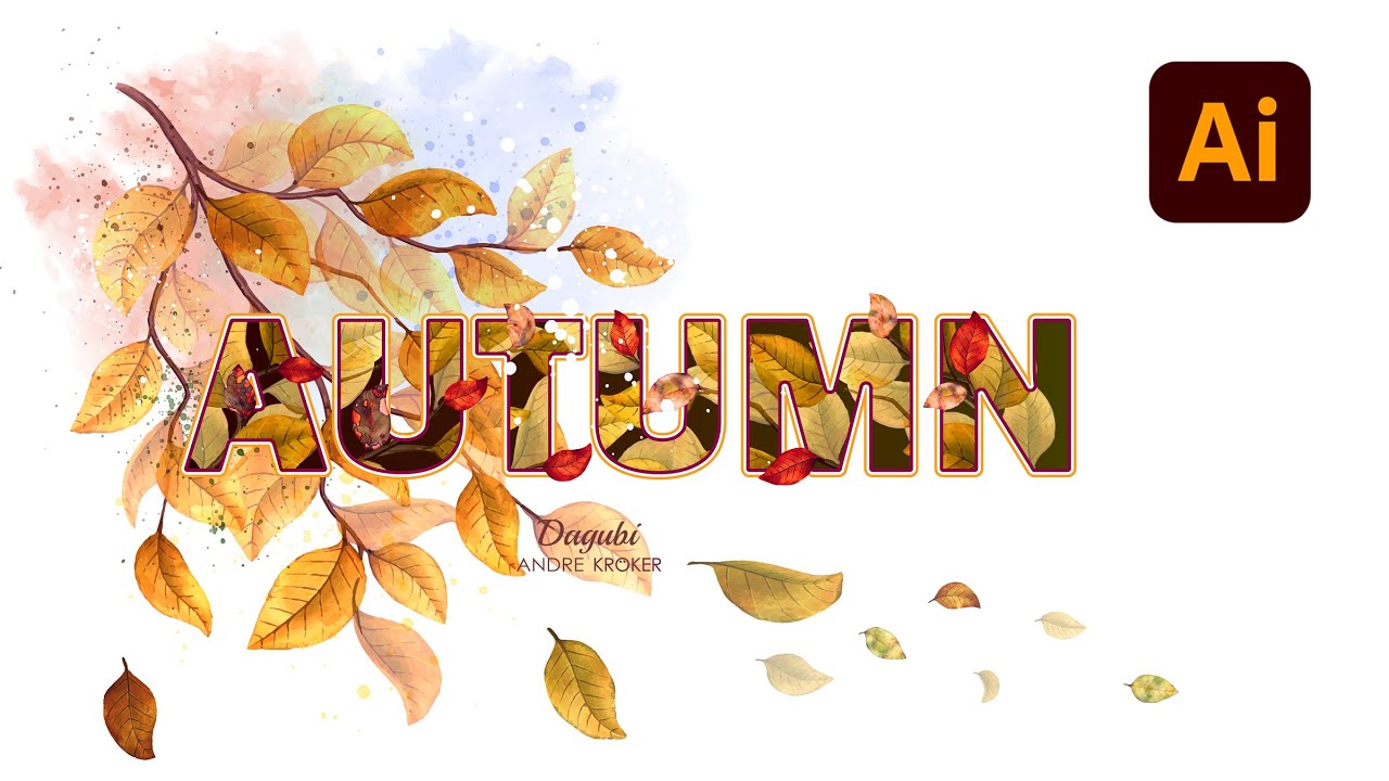 How I draw an Autumn Background with Vector Brushes in Adobe Illustrator