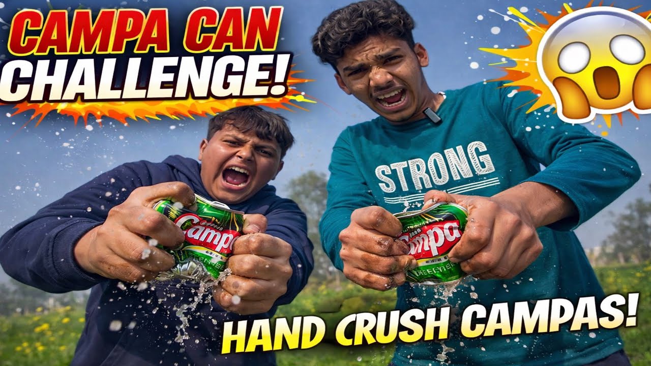 🔥 CAMPA CAN HAND CRUSH CHALLENGE! 💪 | हाथ से कैम्पा कैन फोड़ दिया 😱 | Strength Test Gone Crazy