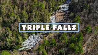 Triple Falls, North Carolina Drone Video