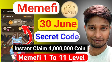 Memefi ( 1-11 Level ) Today 4000000 Coins Code | Memefi Secret combo | Memefi Secret | Memefi Combo