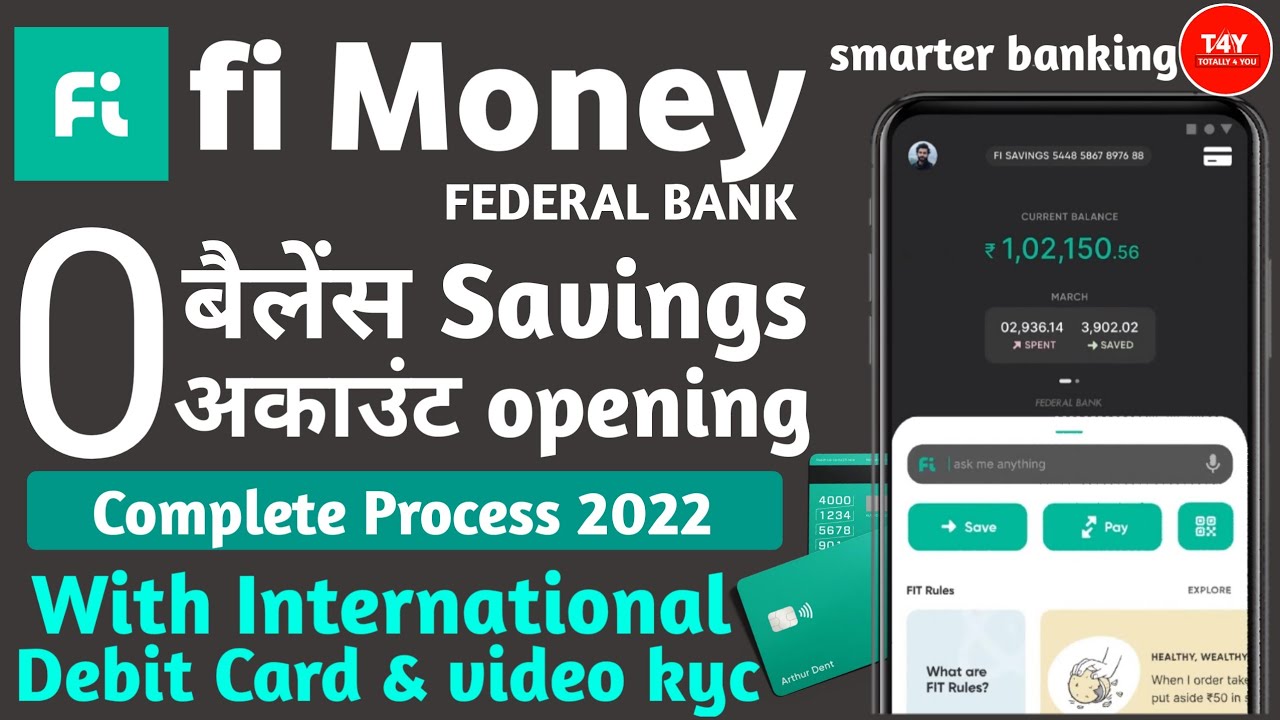 How to open zero balance savings account in fi bank | fi money bank account opening | totally 4 you