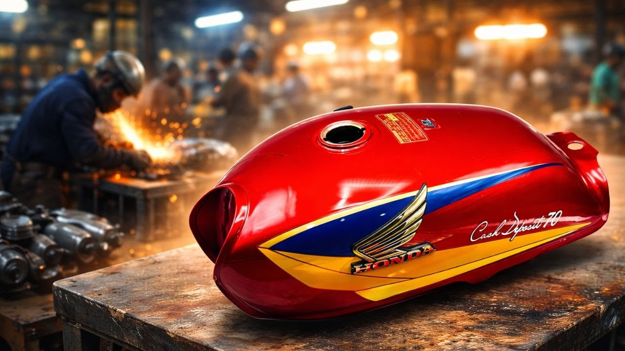 How a Motorcycle Fuel Tank Is Made | Bike Fuel Tank Manufacturing Process -