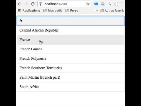 Demo auto Complete #Angular 6 Librarie