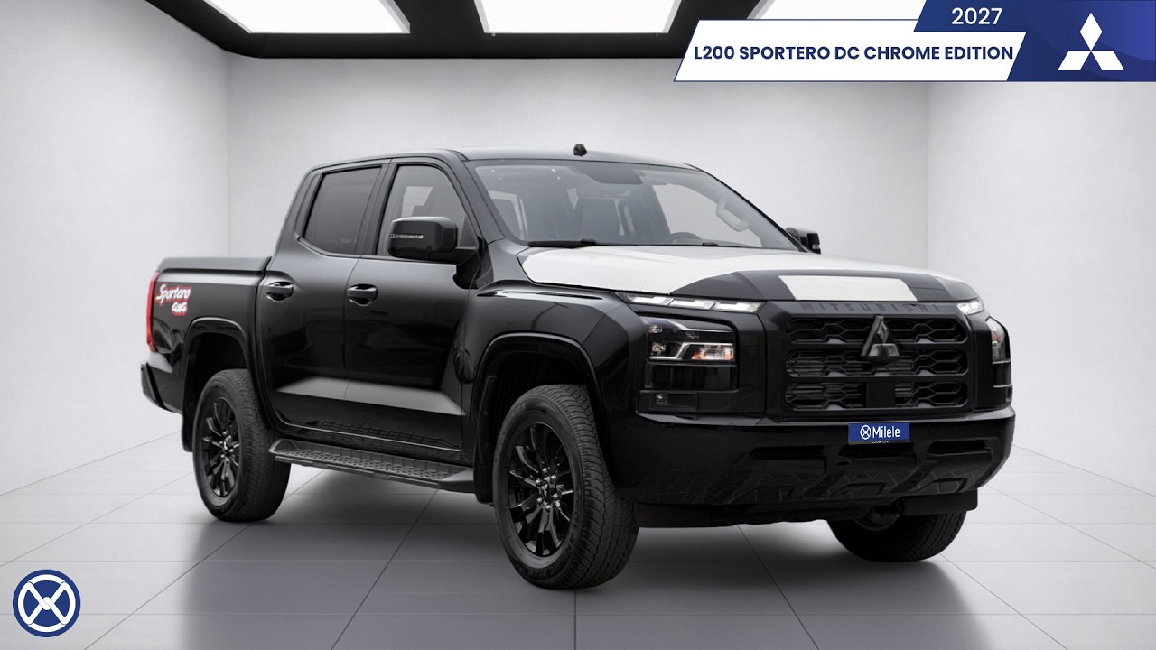 (LHD) MITSUBISHI L200 SPORTERO DC CHROME EDITION 2.4D AT 4WD MY2027 – BLACK video