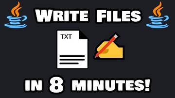 Learn to write files with Java in 8 minutes! ✍
