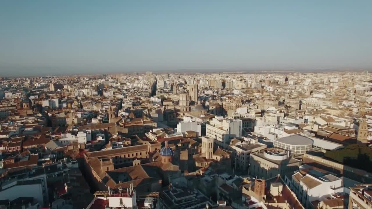 Cityscape Of Valencia, Spain Stock Video