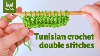 Tunisian crochet double stitch full tutorial for beginners [CC]