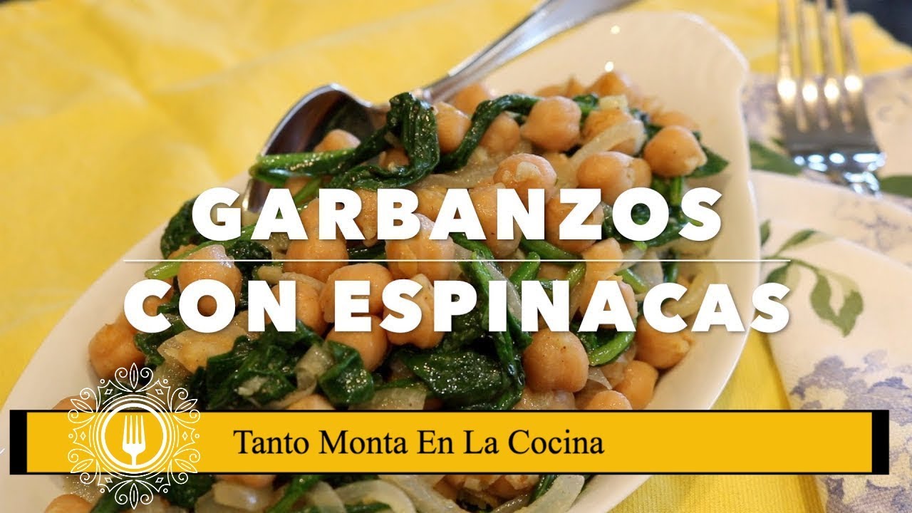 Garbanzos con Espinacas / Receta Vegetariana Casera