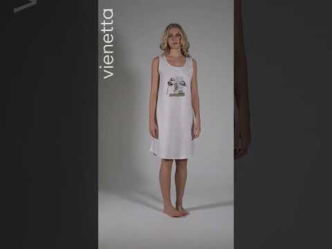 Купить Хлопковая туника без рукавов VIENETTA 3120680000 в Украина в Lingerie.ua - Одяг для дому та відпочинку, Видео 1