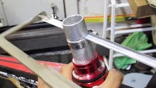 How To Cut A Bike Steerer Tube and Tap Starnut Down - [Cheap Hacksaw Method]