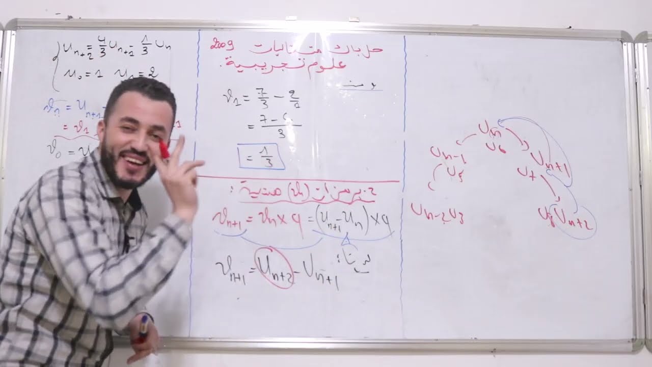 متتالية بأفكار راائعة باك علمي 2009 | العلاقة التراجعية | المتتالية الهندسية | سلسلة بكالوريات خالدة