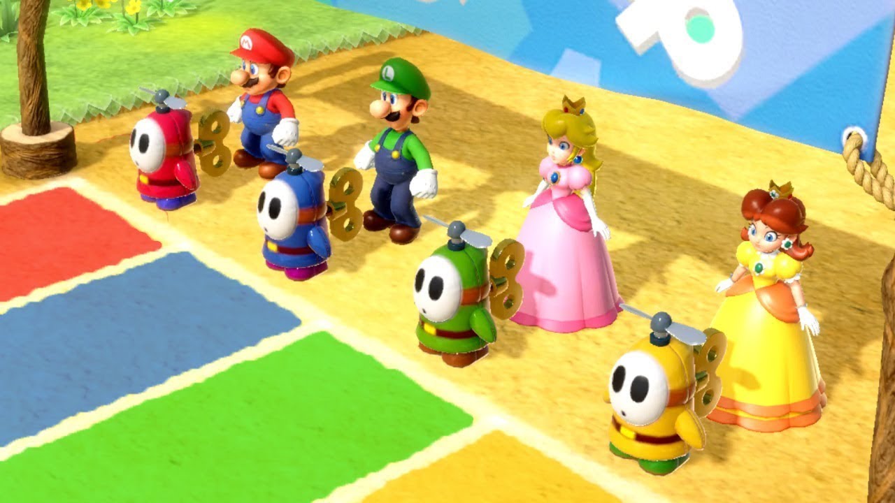 Mario Party Superstars - Yoshi vs Birdo vs Rosalina vs DK - Woody Woods (3/4)