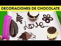 DECORACIONES DE CHOCOLATE HECHAS A MANO PARA TUS POSTRES