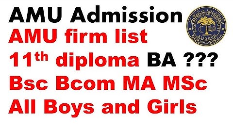 AMU Firm list 1and 2 declared AMU BCOM Bsc BE firm list AMU BA Hons firm list 1 update AMU firm list