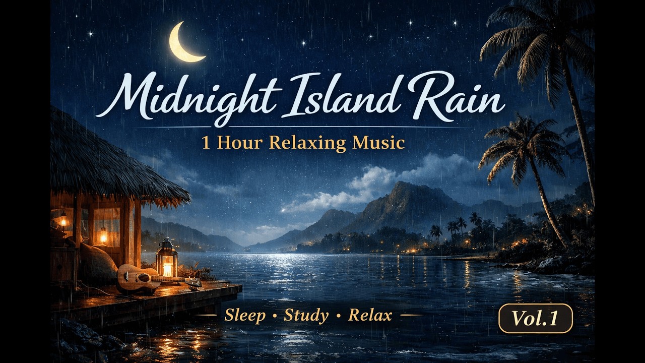 【作業・睡眠・瞑想】Midnight Island Rain 🌙 深い眠りへ導く南国の夜雨BGM
