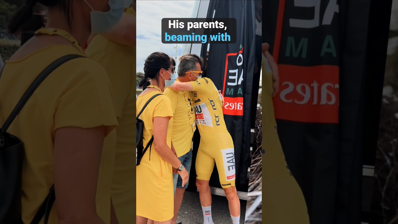 TADEJ POGACAR's family support After Races 