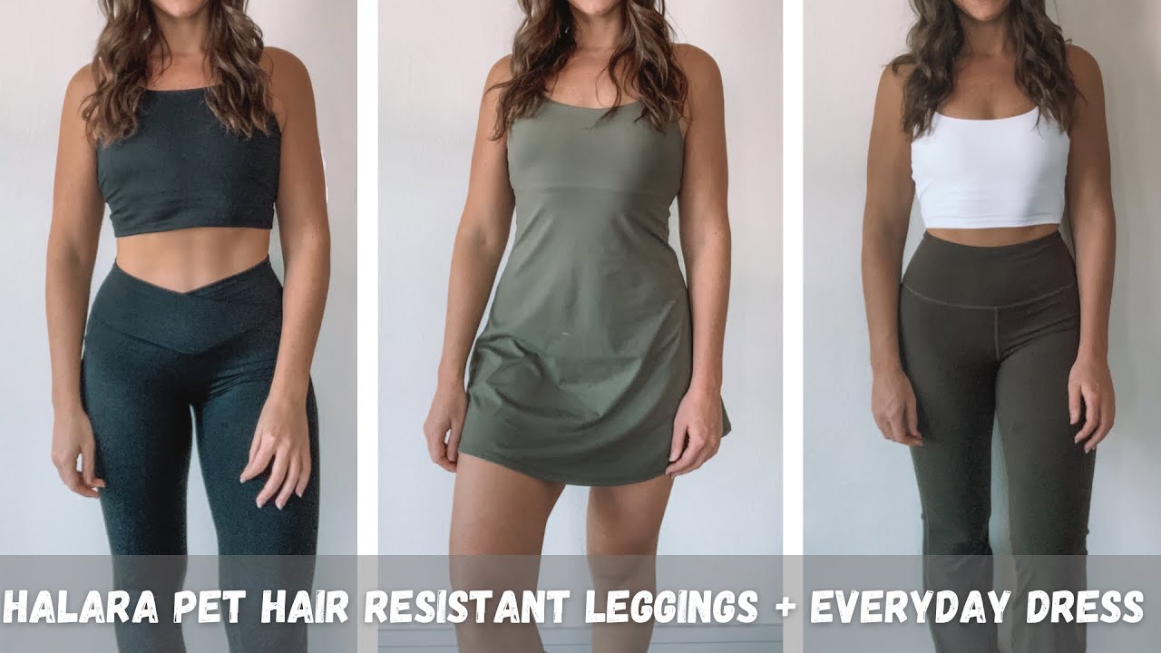 HALARA REVIEW  Pet Hair Resistant Legging + Everyday Dress *review & try  on 